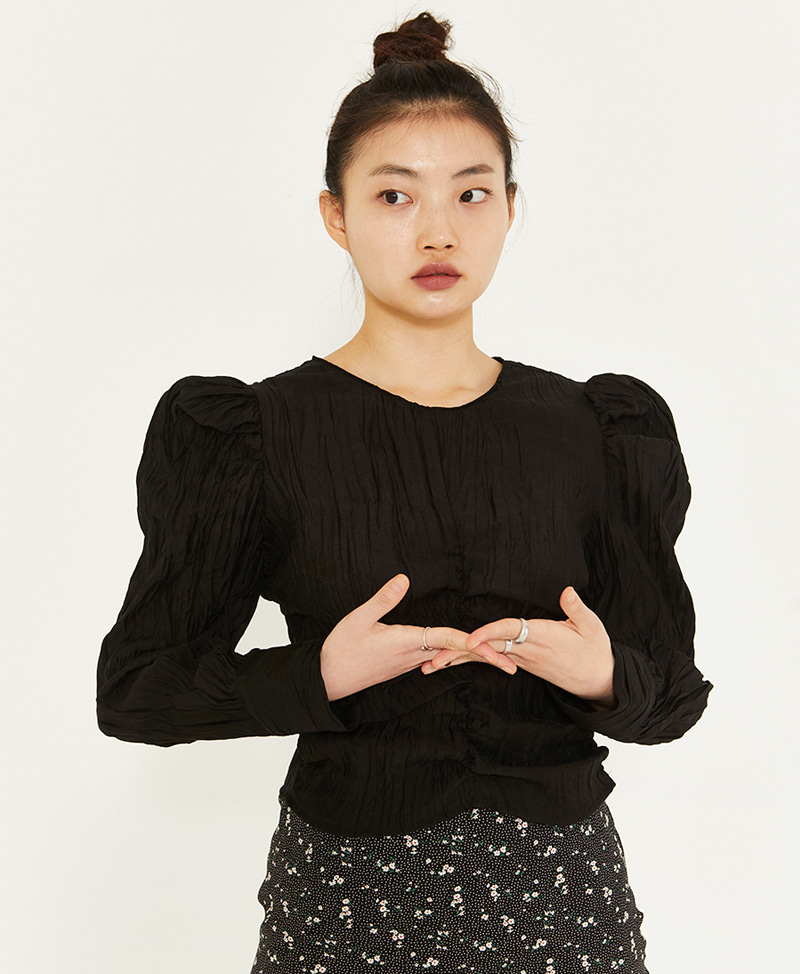 collective,콜렉티브,wrinkle puff blouse (3color)
