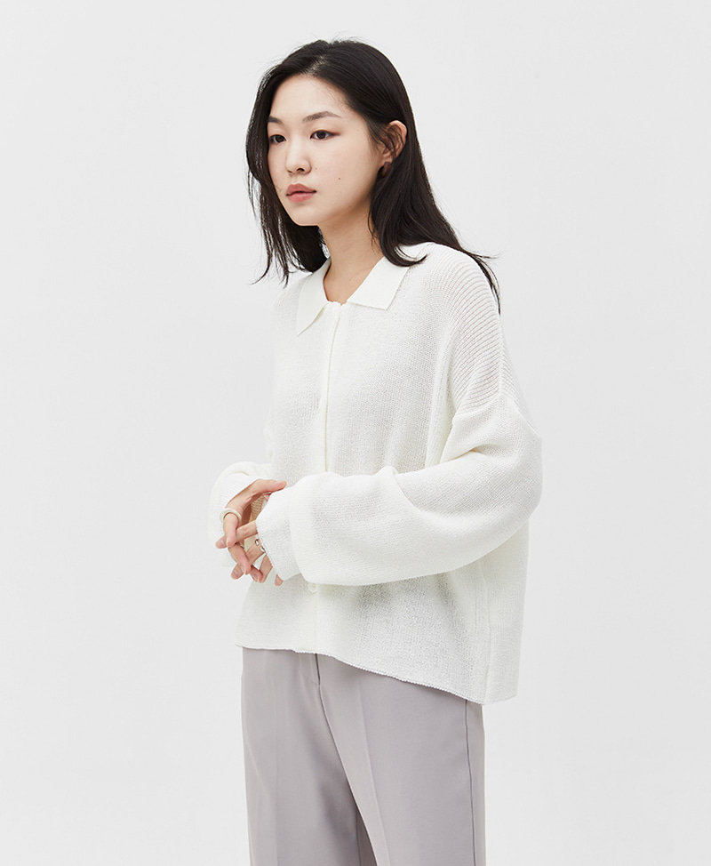 collective,콜렉티브,summer collar knit (4color)