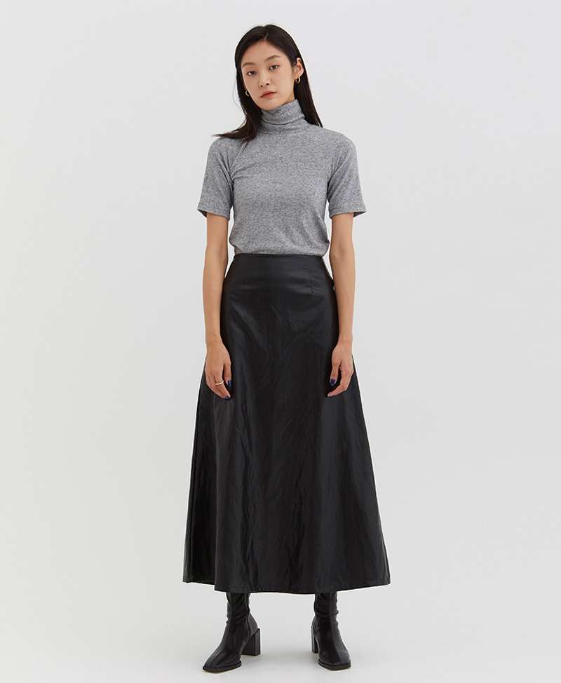 collective,콜렉티브,leather long skirt (2color)