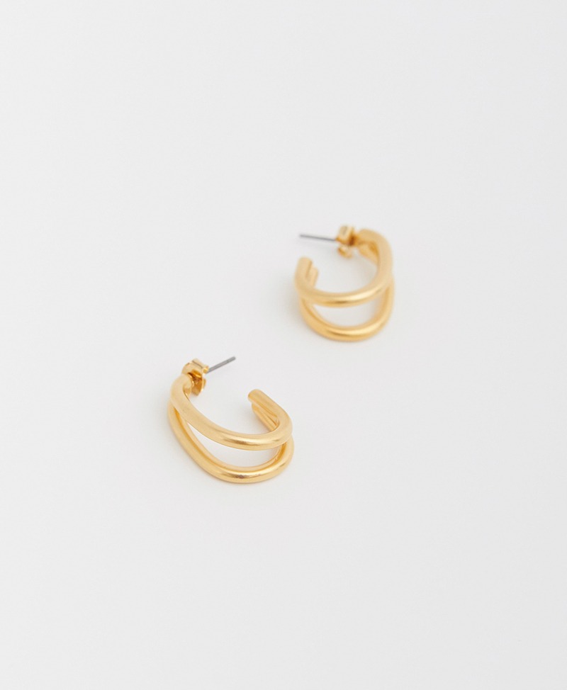 collective,콜렉티브,twin line earring (2color)