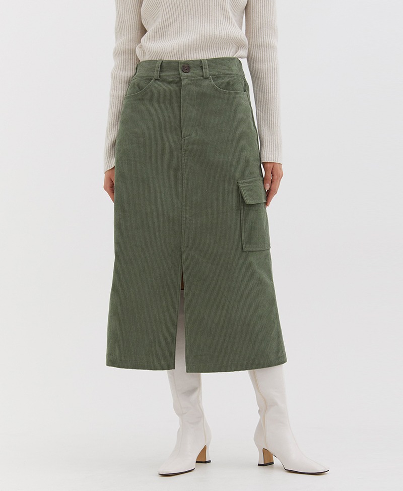 collective,콜렉티브,corduroy banding skirt (2color)