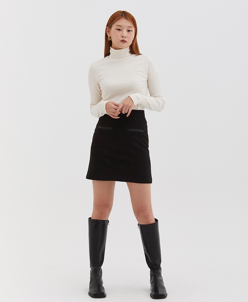 collective,콜렉티브,woolen mini skirt (2color)